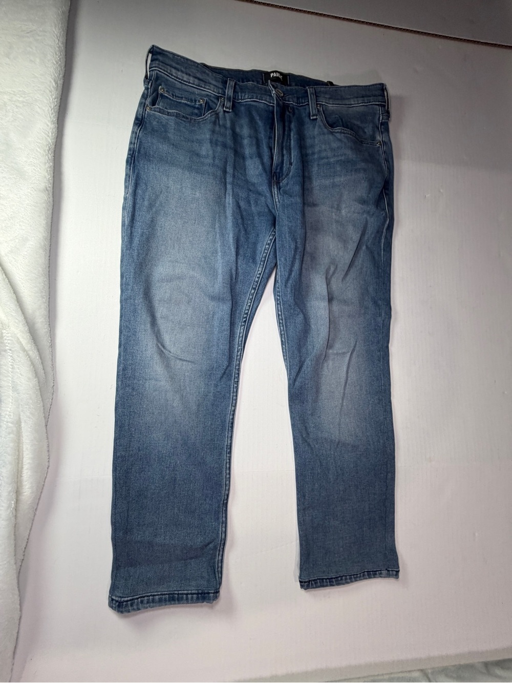 PAIGE Women's Medium Blue Straight Leg Jeans